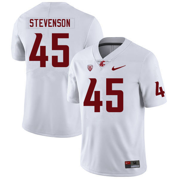 Men #45 Raam Stevenson Washington State Cougars College Football Jerseys Sale-White